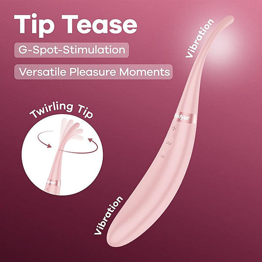 Satisfyer Tip Tease G Spot Vibrator with Twirling Tip - G-Spot Vibrators