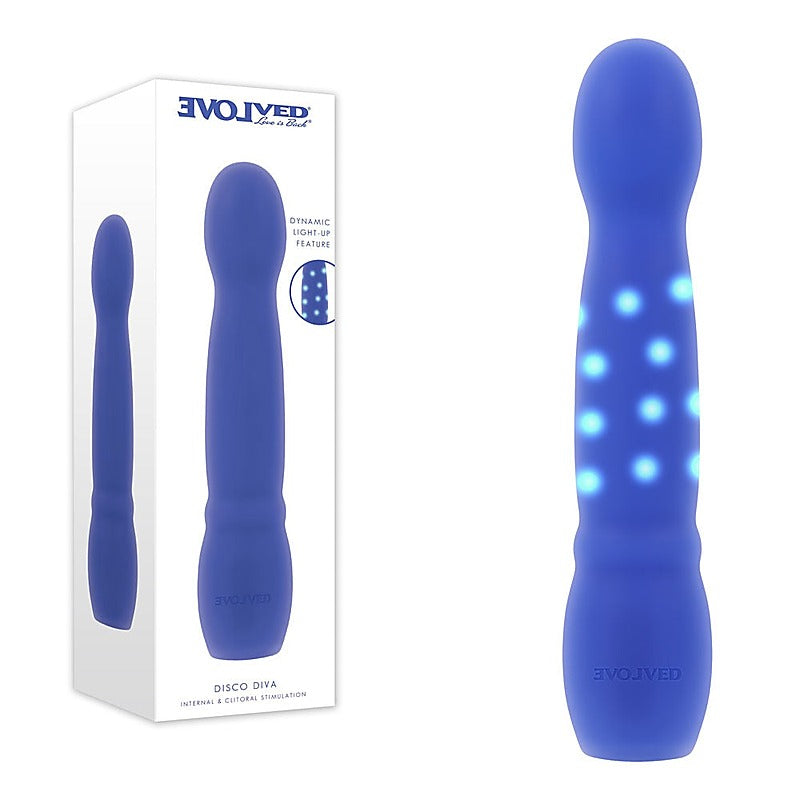 Evolved DISCO DIVA USB Rechargeable Light Up Vibrator - Personal Massagers
