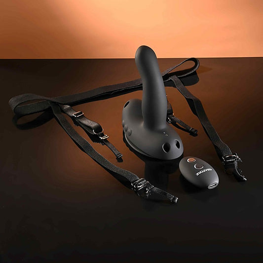 Evolved COME CLOSER Vibrating Strap-On with Remote - Strap On Sextoys
