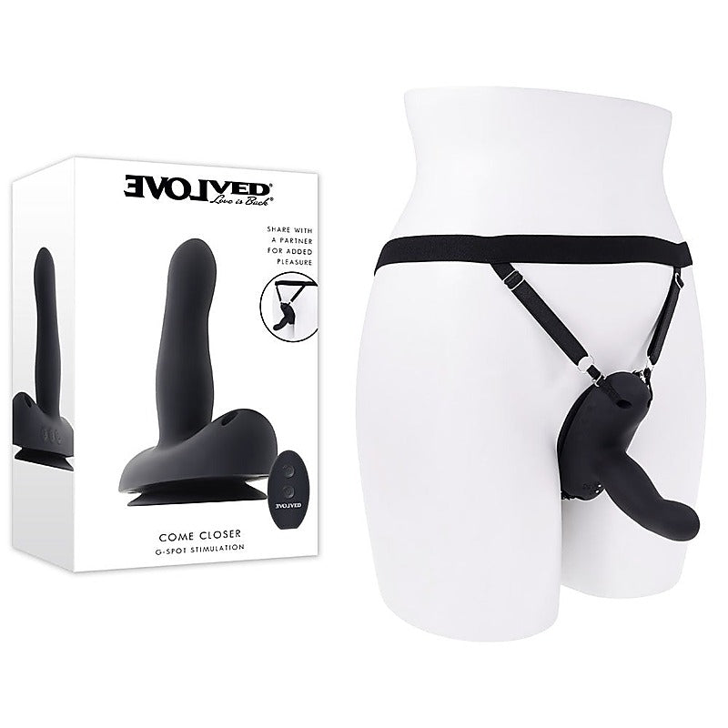 Come Closer Vibrating Strap-On With Remote By Evolved - Strap On Sextoys