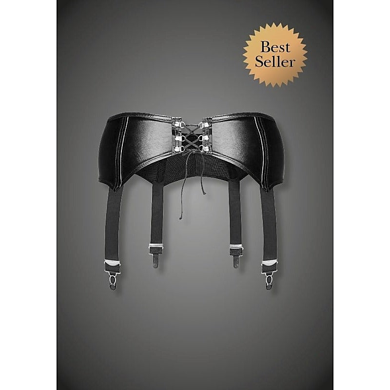 Sexy Garter Belt With Erotic Back Lacing By Noir Handmade - Bras and Bra Sets