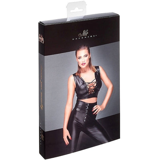 Powerwetlook Top with Lacing and Adjustable Straps