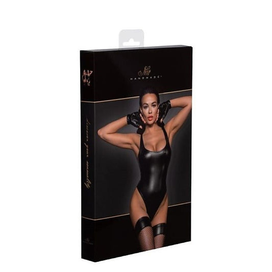 Power Wetlook Fetish Bodysuit with High Cut Leg