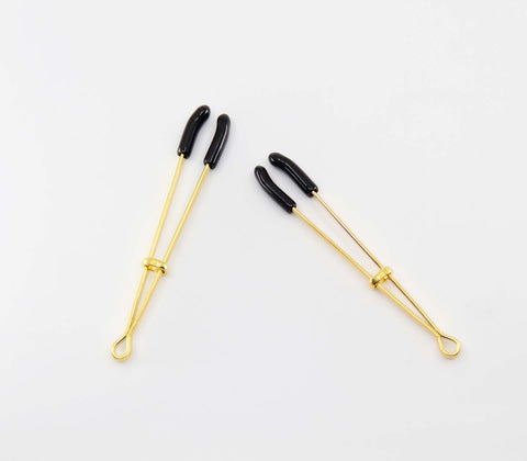 Love In Leather Tweezer Style Nipple Clamps - Nipple and Clit Clamps