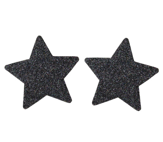 Love In Leather Glitter Star Womens Nipple Covers - Breast and Nipple Toys