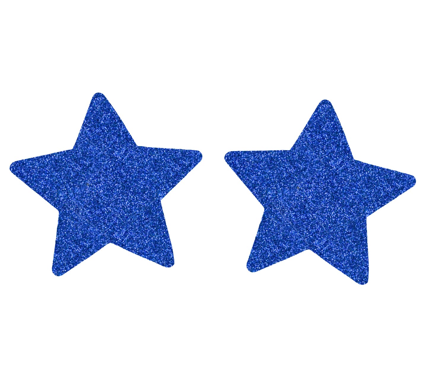 Love In Leather Glitter Star Womens Nipple Covers - Blue - Breast and Nipple Toys
