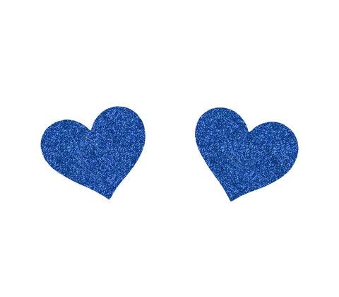 Love In Leather Glitter Heart Womens Nipple Covers - Breast and Nipple Toys