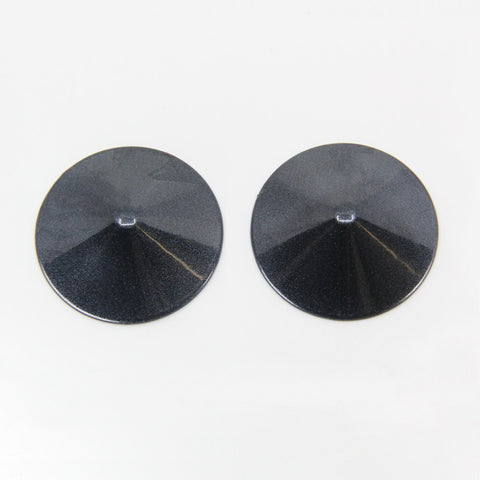 Love In Leather Round Metal Nipple Pasties - Breast and Nipple Toys