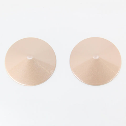 Love In Leather Round Metal Nipple Pasties - Breast and Nipple Toys