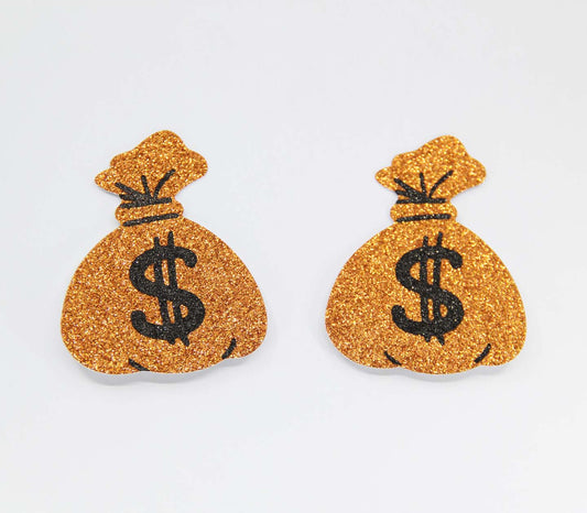 Love In Leather Glitter Money Bag Nipple Covers - Breast and Nipple Toys