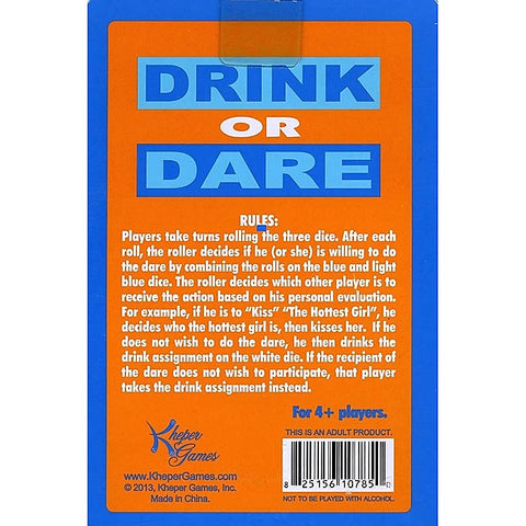 Drink Or Dare Dice Adult Party Game by Kheper Games - Sex Games, Coupons and Tricks