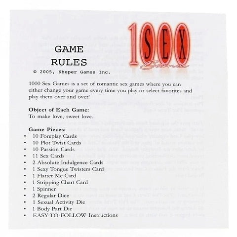 1000 Sex Games by Kheper Games - Sex Games, Coupons and Tricks