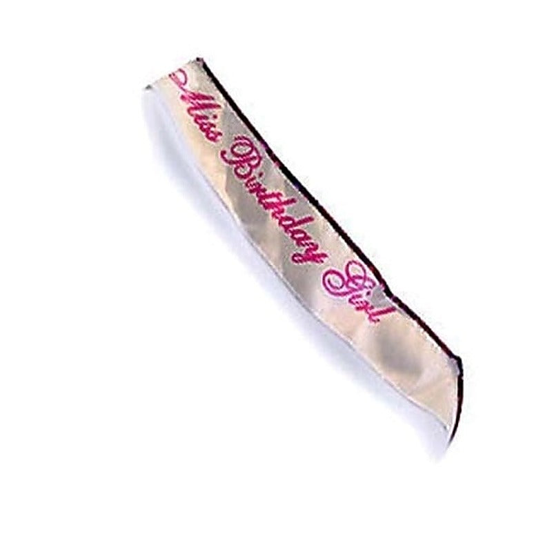 Miss Birthday Girl Sash by Little Genie - Party Gifts and Novelties