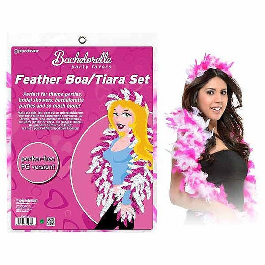 Bachelorette Party Favors Feather Boa/Tiara Set By Pipedream - Sex Games, Coupons and Tricks