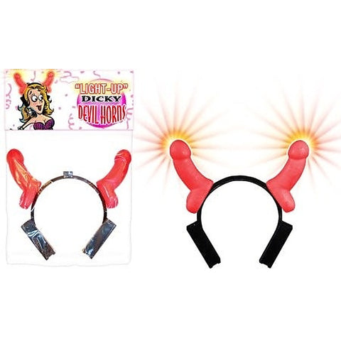 Light Up Dicky Devil Horns By Hott Products - Fancy Dress Ups