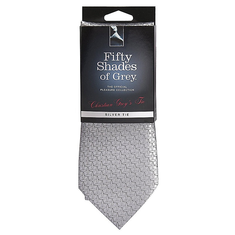 Christian Grey'S Silver Tie By Love Honey - Fancy Dress Ups