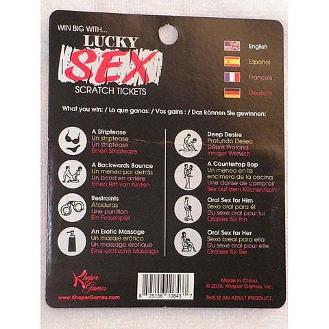 Lucky Sex Scratch Tickets By Kheper Games - Sex Games, Coupons and Tricks
