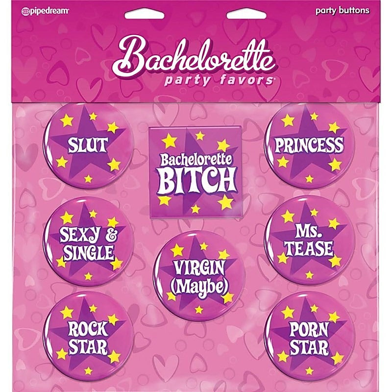 Bachelorette Party Favors Party Buttons - Sex Games, Coupons and Tricks