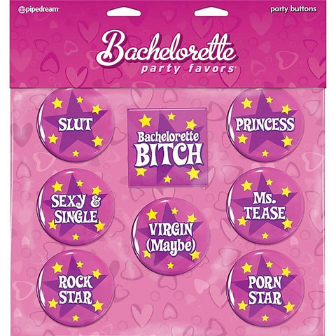 Bachelorette Party Favors Party Buttons - Sex Games, Coupons and Tricks