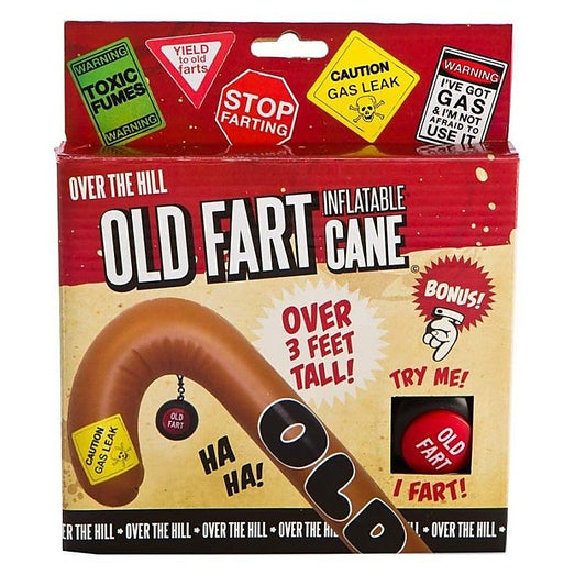 Over The Hill Old Fart Inflatable Cane By Big Mouth Toys - Bachelorette and Bucks