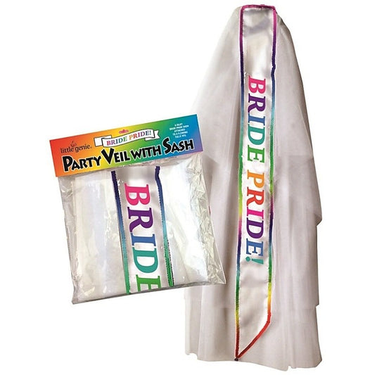 Bride Pride Veil with Sash - Fancy Dress Ups