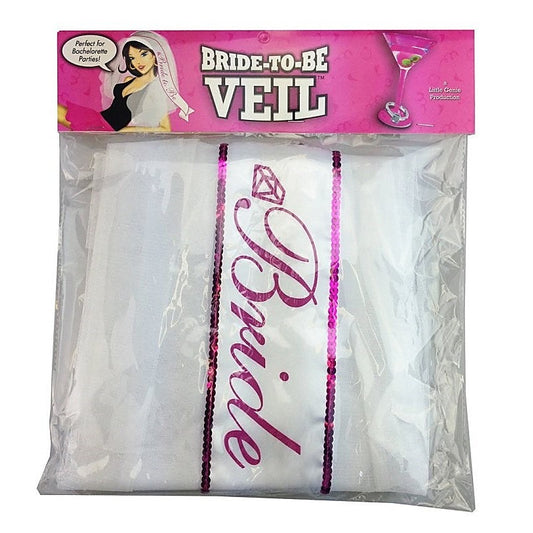 Bride-To-Be Veil White and Pink - Fancy Dress Ups