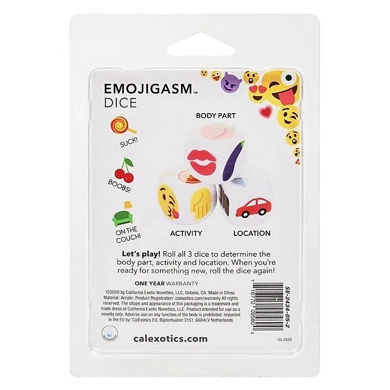 Emojigasm Dice by California Exotics - Sex Games, Coupons and Tricks