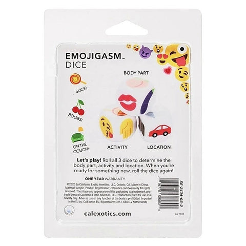 Emojigasm Dice by California Exotics - Sex Games, Coupons and Tricks
