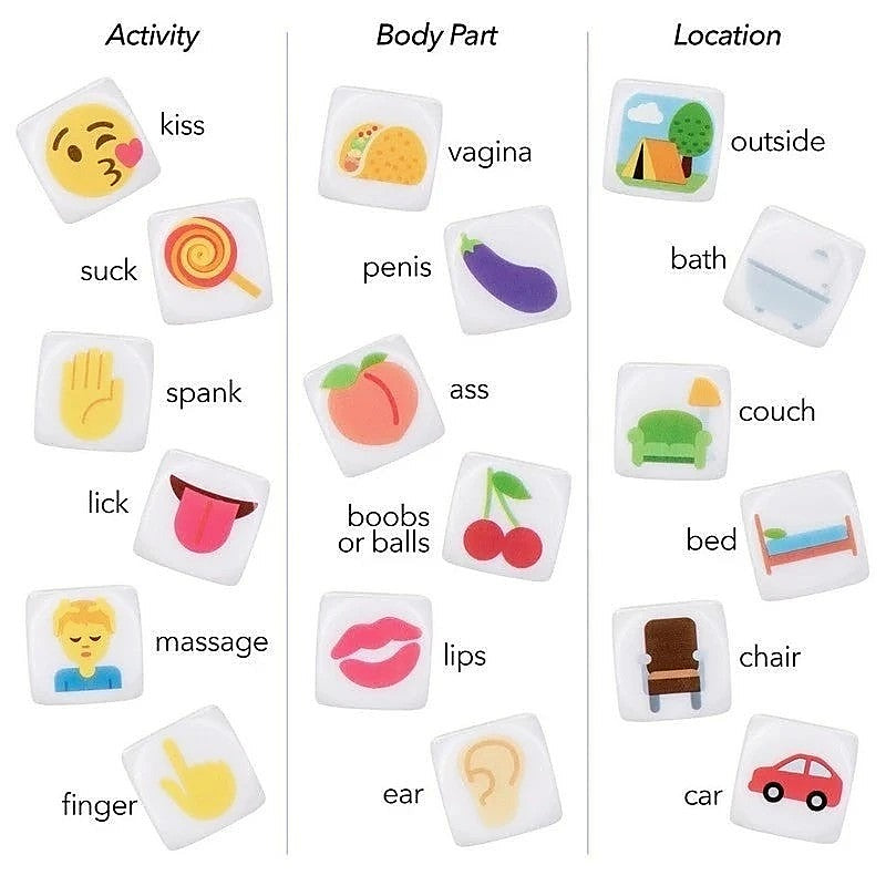 Emojigasm Dice by California Exotics - Sex Games, Coupons and Tricks
