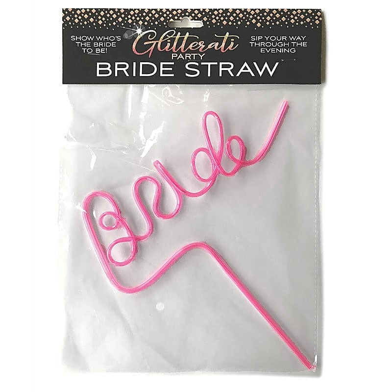Glitterati Bride Straw Hens Party Novelty Bachelorette - Bachelorette and Bucks