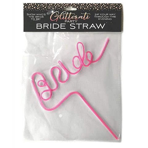 Glitterati Bride Straw Hens Party Novelty Bachelorette - Bachelorette and Bucks