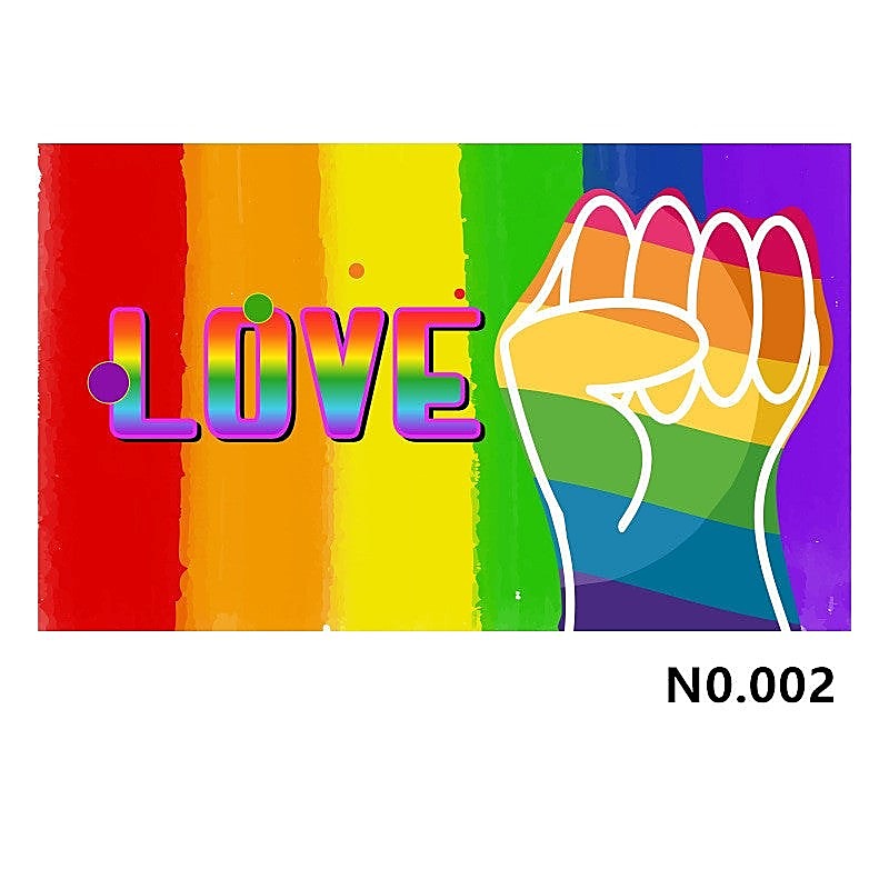 Love & Peace Gay Pride Flag Medium By Bdstyle - Party Gifts and Novelties