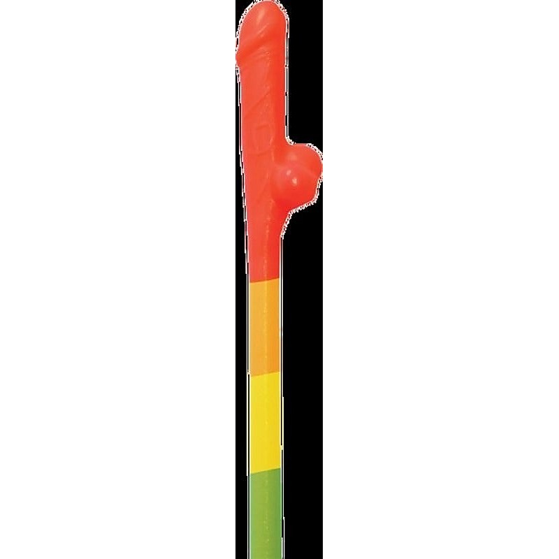 Rainbow Pecker Straws by Hott Products - Bachelorette and Bucks