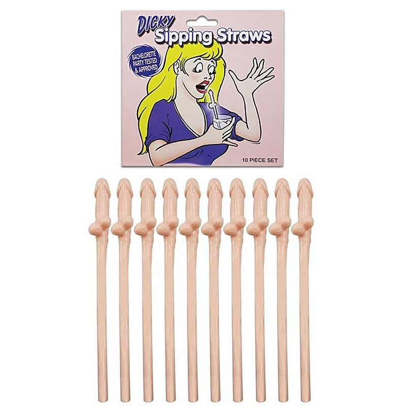 Dicky Sipping Bachelorette Party Straws By Seven Creations - Bachelorette and Bucks