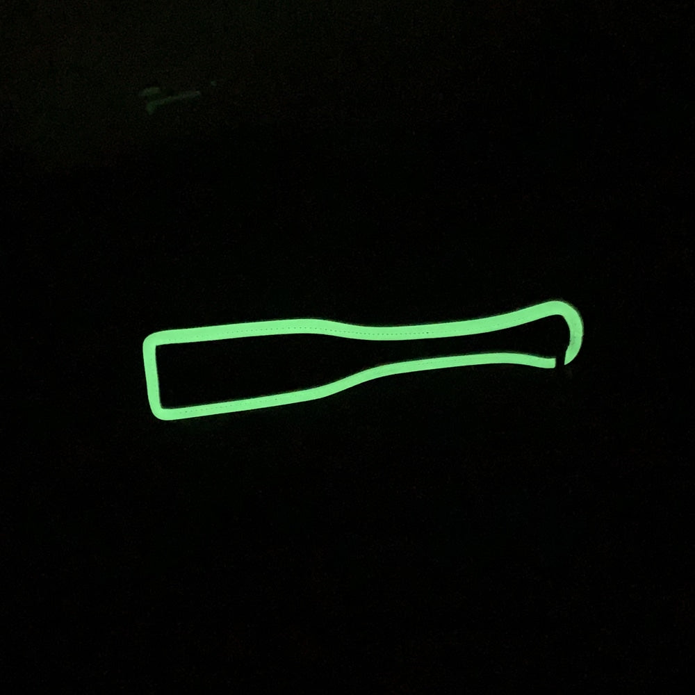 Love In Leather Black & Glow In The Dark BDSM Paddle - - Paddles And Slappers