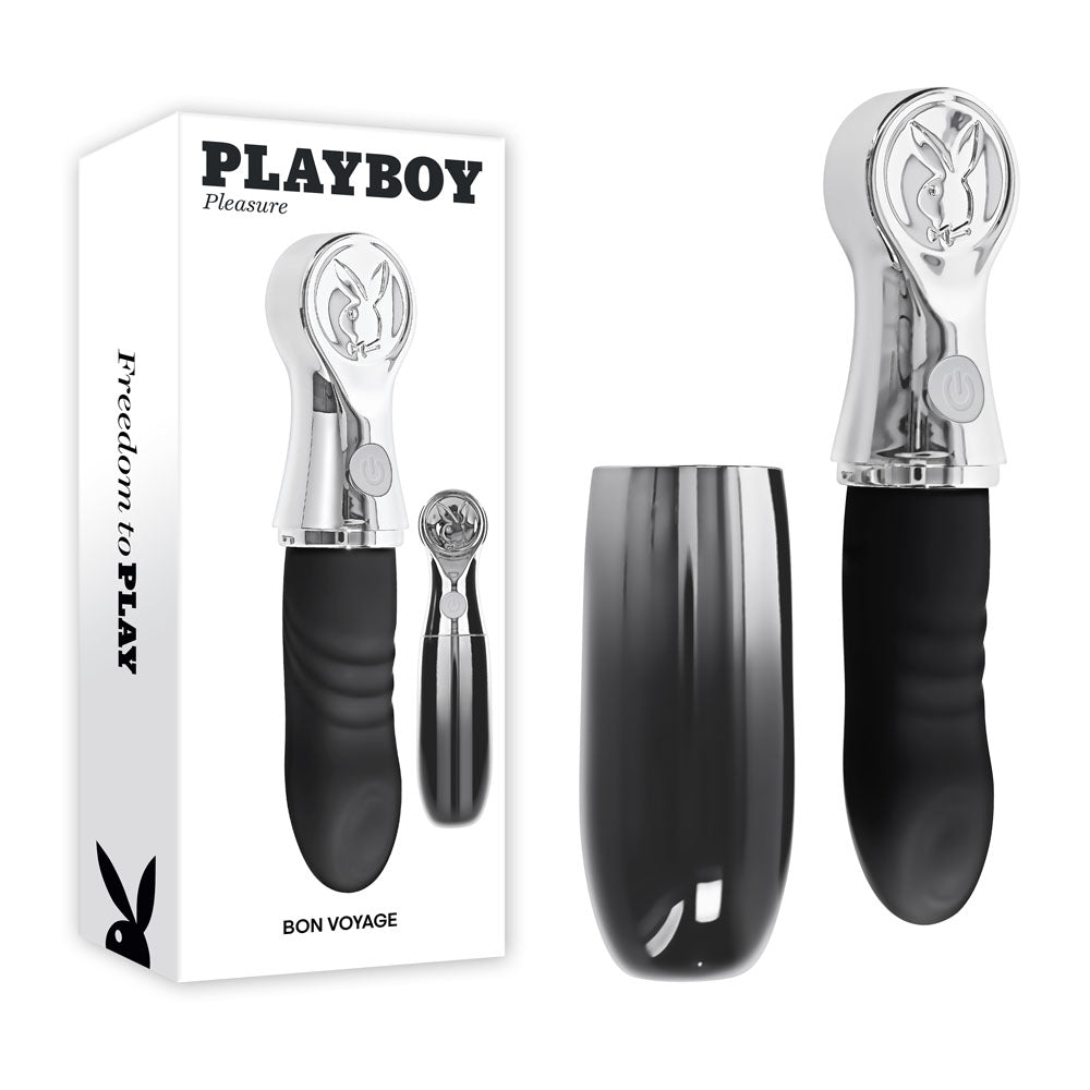 Playboy Pleasure BON VOYAGE Rechargeable Tapping Vibrator - - Personal Massagers