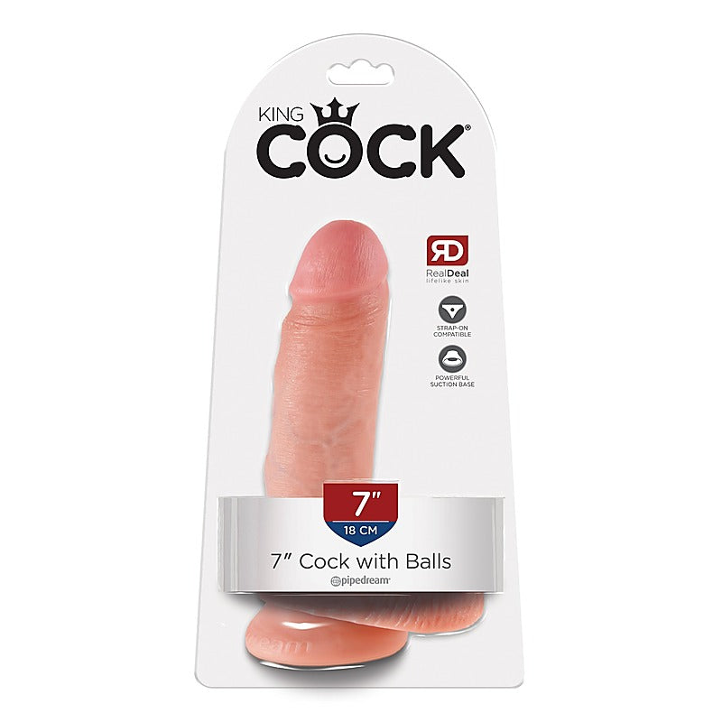 King Cock 7 Inch Cock With Balls By Pipedream Products - Realistic Dildos