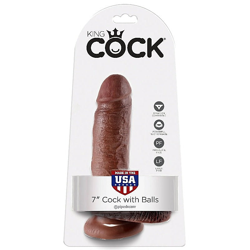 King Cock Realistic Cock With Balls And Suction Cup Base - Realistic Dildos