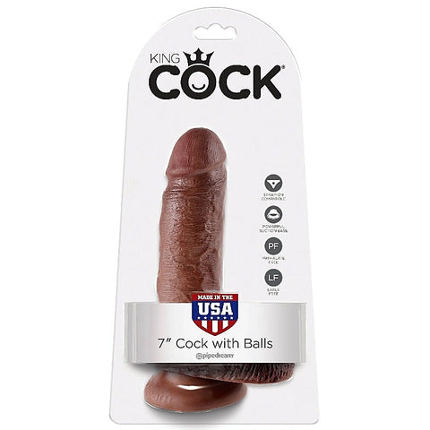 King Cock Realistic Cock With Balls And Suction Cup Base - Realistic Dildos