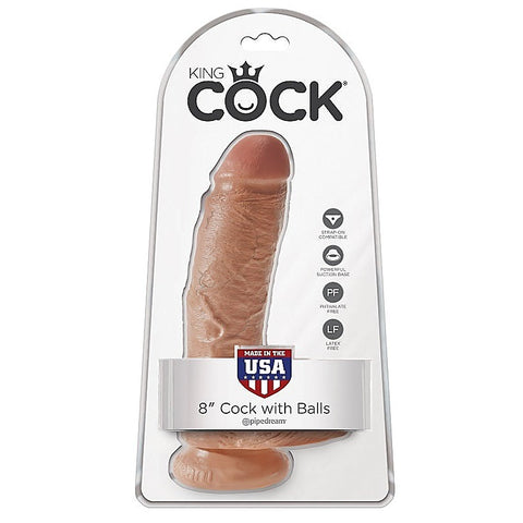 King Cock Realistic Cock With Balls And Suction Cup Base - Realistic Dildos