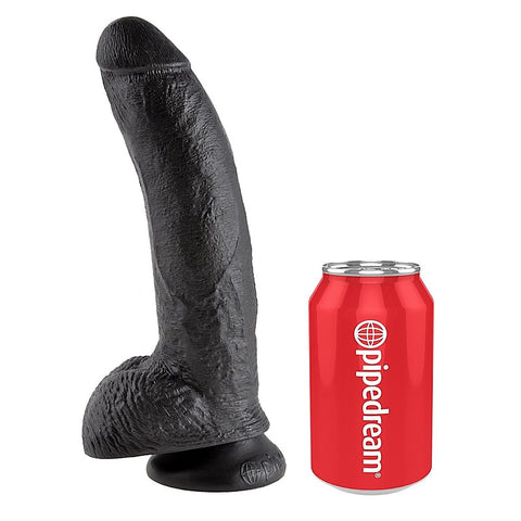 King Cock 9 Inch Suction Cup Realistic Dong With Balls - Realistic Dildos