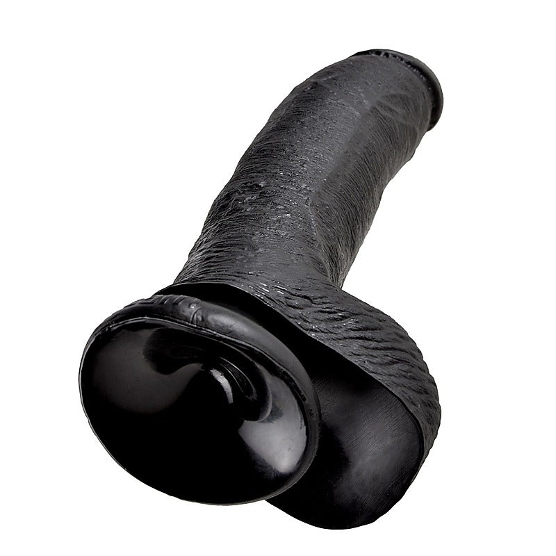 King Cock 9 Inch Suction Cup Realistic Dong With Balls - Realistic Dildos