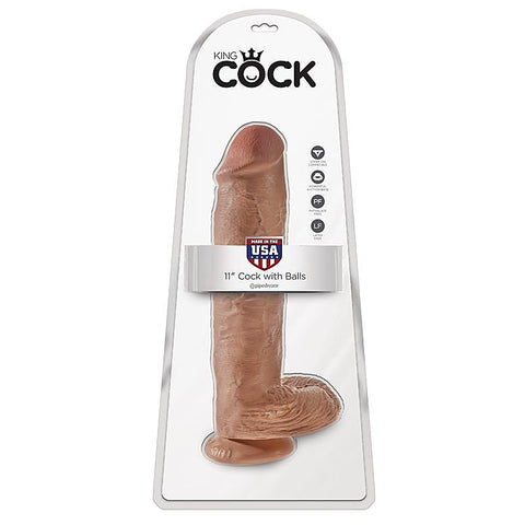King Cock Realistic Cock With Balls And Suction Cup Base - Realistic Dildos