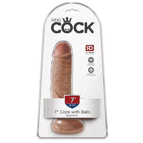 King Cock Realistic Cock With Balls And Suction Cup Base - Realistic Dildos