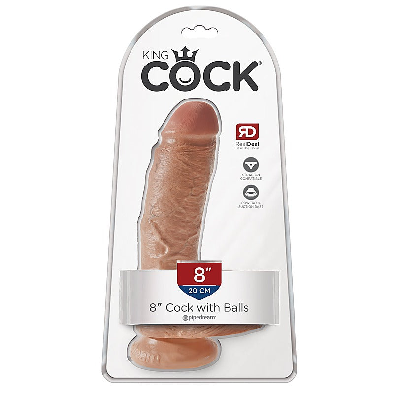 King Cock Realistic Cock With Balls And Suction Cup Base - Realistic Dildos