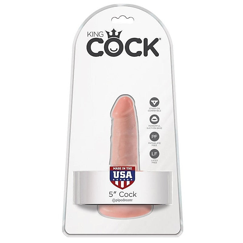 King Cock 5 Inch Realistic Dildo With Suction Cup - Realistic Dildos
