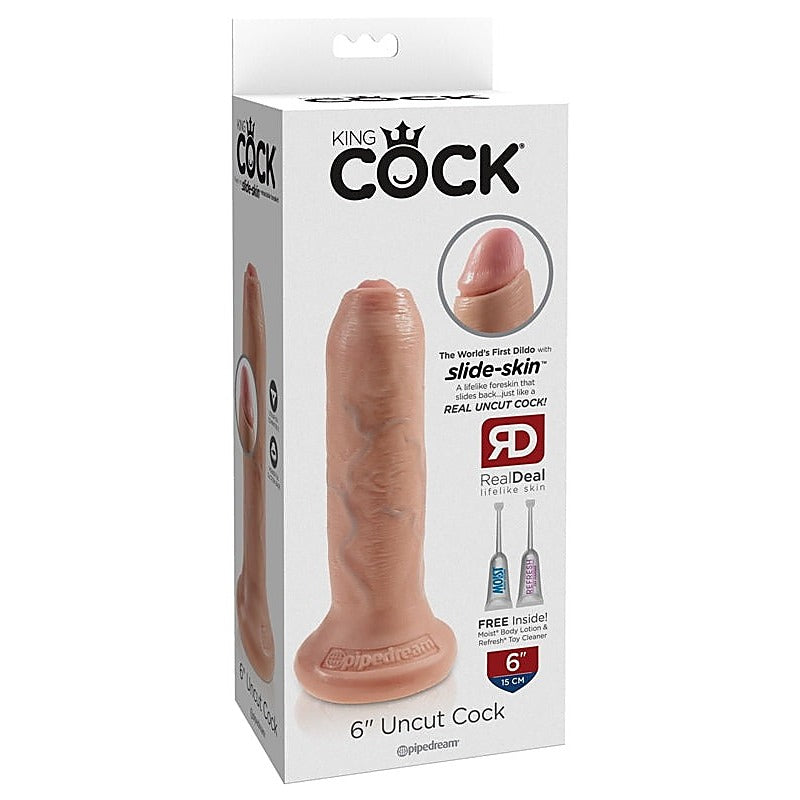 King Cock Uncut Lifelike With Foreskin By Pipedream Products - Realistic Dildos