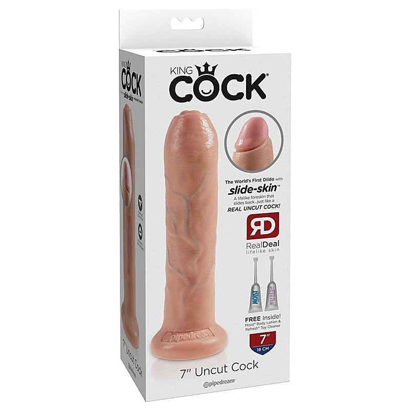 King Cock Uncut Lifelike With Foreskin By Pipedream Products - Realistic Dildos
