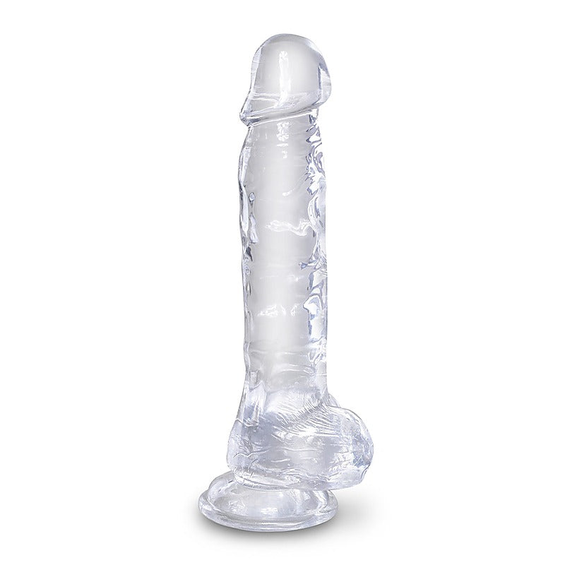 King Cock Clear Realistic Cock With Balls - Realistic Dildos