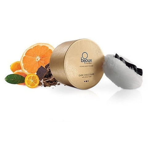 Bijoux Indiscrets Decadent Dark Chocolate Body Powder - Citrus-Infused Aphrodisiac Bliss